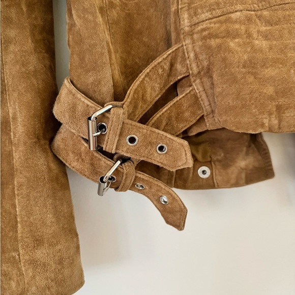 BCBGeneration Tan Suede Moto Jacket - Picture 6 of 6